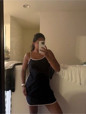 prAna Black Scallop Dress